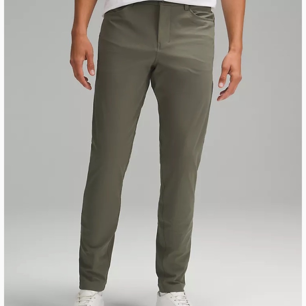 NEW LULULEMON ABC Slim-Fit Pant 34" Warpstreme - Army Green
